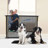 Pet Dog Barrier Fences With 4Pcs Hook Pet Isolated Network Stairs Gate New Folding Breathable Mesh Playpen For Dog Safety Fence - My Mila