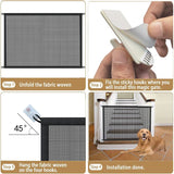 Pet Dog Barrier Fences With 4Pcs Hook Pet Isolated Network Stairs Gate New Folding Breathable Mesh Playpen For Dog Safety Fence - My Mila