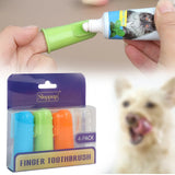 4pcs Super Soft Pet Finger Toothbrush Teddy Dog Brush Bad Breath Tartar Teeth Tool Dog Cat Cleaning Pet Supplies - My Mila